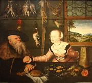 Lucas  Cranach Die Bezahlung oil painting artist